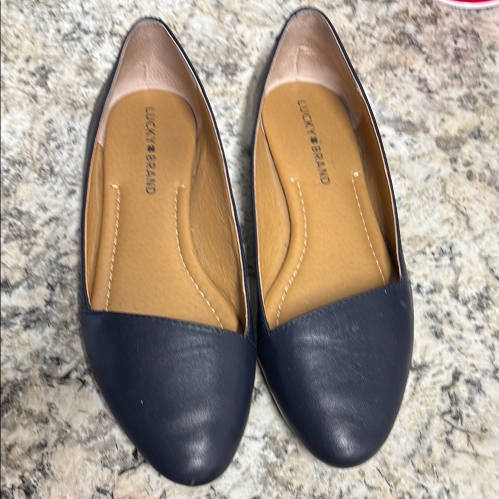 Lucky Brand Blue Flats Comfortable Slip-On Loafers